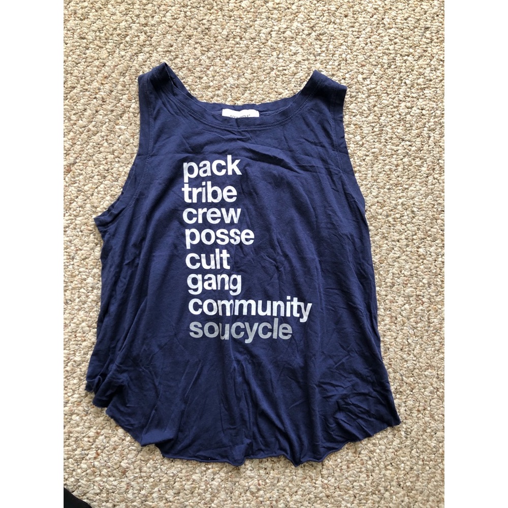 Soulcycle women’s tulip back mantra tank sz small